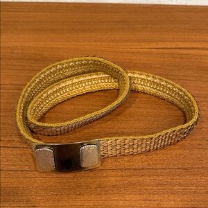 Elegant Gold Stretch Woven Belt Hook & Eye Closure 30.5” Length